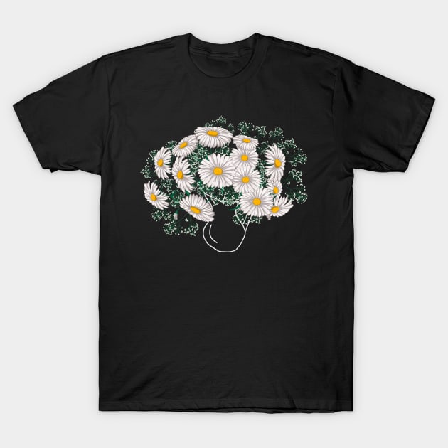Cute Daisies Chamomile Marguerites Bouquet - Daisy Flowers T-Shirt by Ai Wanderer